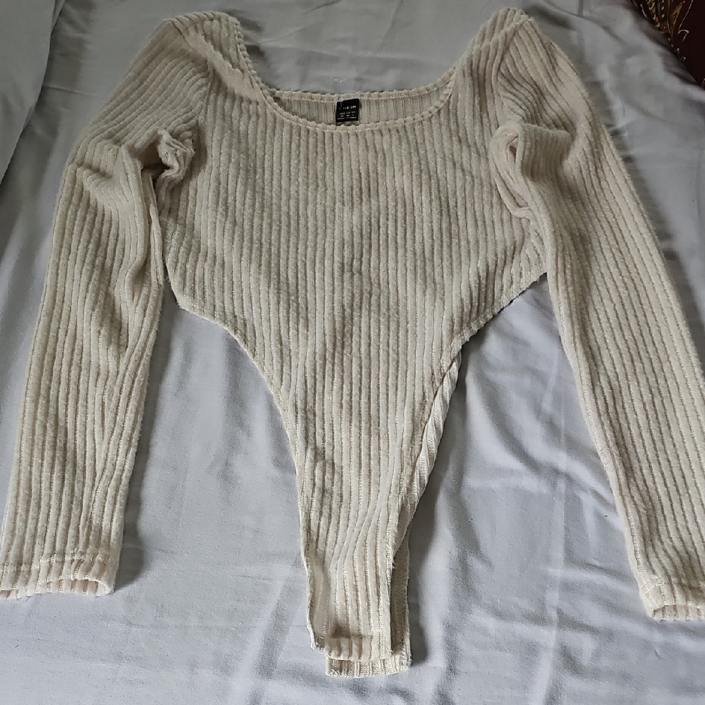 SHEIN Cream Knit Top